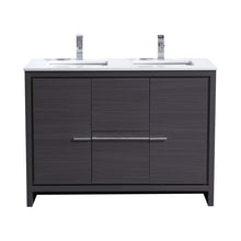 Load image into Gallery viewer, 48" Grey Oak Dolce Double Vanity