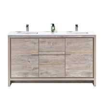 Load image into Gallery viewer, 60" Natural Wood Dolce Double Vanity