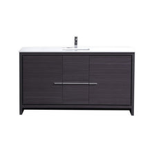 Load image into Gallery viewer, 60" Grey Oak Dolce Vanity