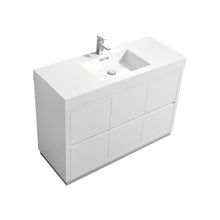 Load image into Gallery viewer, 48" High Gloss White Free Standing Bliss Vanity