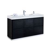 Load image into Gallery viewer, 60" Black Free Standing Bliss Vanity