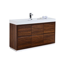 Load image into Gallery viewer, 60" Walnut Free Standing Bliss Vanity