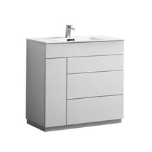 Load image into Gallery viewer, 36" High Gloss White Milano Vanity