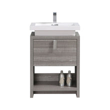 Load image into Gallery viewer, 24" Ash Gray Modern Bathroom Vanity