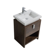 Load image into Gallery viewer, 24" Rose Wood Modern Bathroom Vanity