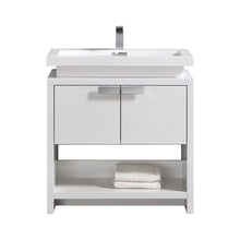 Load image into Gallery viewer, 32" High Gloss White Modern Bathroom Vanity