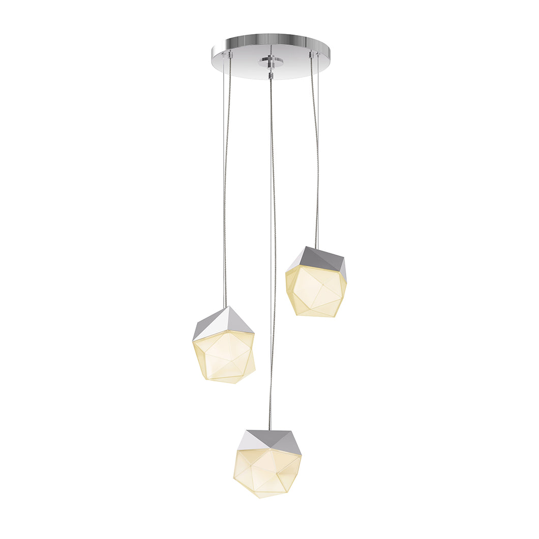 The Facets LED 3 Light Pendant