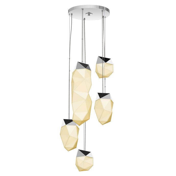 The Facets LED 5 Light Pendant