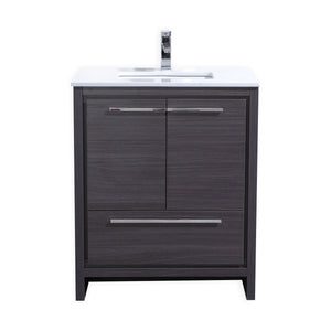 30" Grey Oak Dolce Vanity