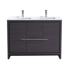 Load image into Gallery viewer, 48&quot; Grey Oak Dolce Double Vanity