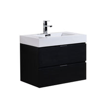 Load image into Gallery viewer, 30&quot; Black Wall Mounted Bliss Vanity