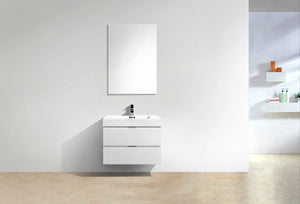 The Wall Mounted Bliss Vanity | Single Sink Vanity