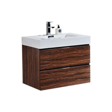 Load image into Gallery viewer, 30&quot; Walnut Wall Mounted Bliss Vanity