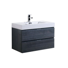 Load image into Gallery viewer, 36&quot; Grey Oak Wall Mounted Bliss Vanity
