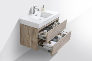 The Wall Mounted Bliss Vanity | Single Sink Vanity