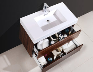 The Wall Mounted Bliss Vanity | Single Sink Vanity