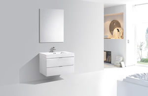 The Wall Mounted Bliss Vanity | Single Sink Vanity