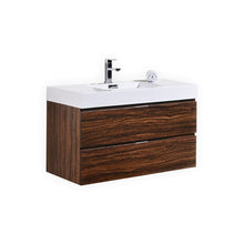 Load image into Gallery viewer, 40&quot; Walnut Wall Mounted Bliss Vanity