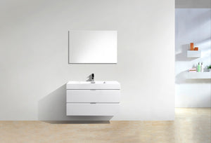 The Wall Mounted Bliss Vanity | Single Sink Vanity