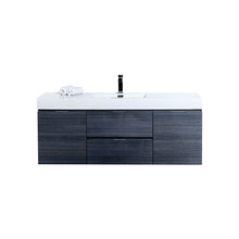 Load image into Gallery viewer, 60&quot; Grey Oak Wall Mounted Bliss Vanity
