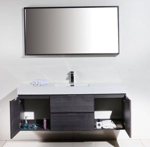 The Wall Mounted Bliss Vanity | Single Sink Vanity