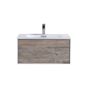 30" Natural Wood Vanity 