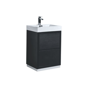 24" Black Free Standing Bliss Vanity