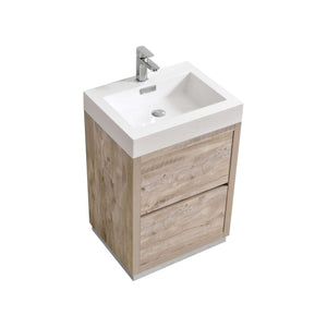 24" Natural Wood Free Standing Bliss Vanity