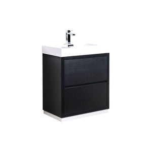 30" Black Free Standing Bliss Vanity