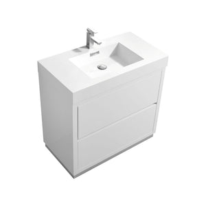 36" High Gloss White Free Standing Bliss Vanity