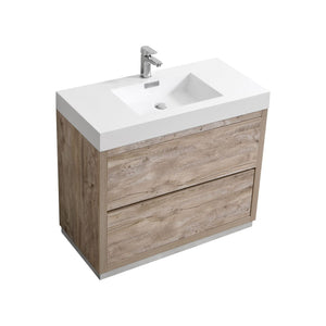 40" Natural Wood Free Standing Bliss Vanity