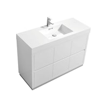 Load image into Gallery viewer, 48&quot; High Gloss White Free Standing Bliss Vanity