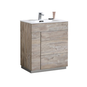 30" Natural Wood Milano Vanity