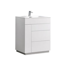 Load image into Gallery viewer, 30&quot; High Gloss White Milano Vanity