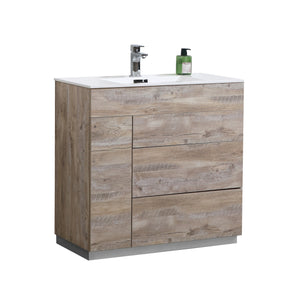 36" Natural Wood Milano Vanity