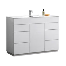 Load image into Gallery viewer, 48&quot; High Gloss White Milano Vanity