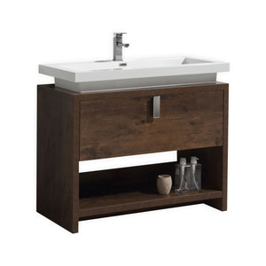 40" Rose Wood Modern Bathroom Vanity