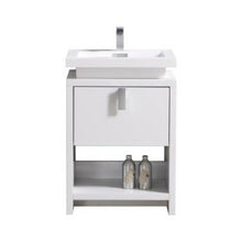 Load image into Gallery viewer, 24&quot; High Gloss White Levi Vanity