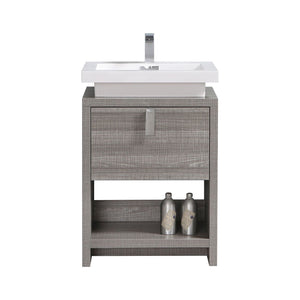 24" Ash Gray Modern Bathroom Vanity